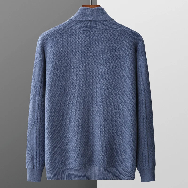 Shawl Collar Cardigan | Diamond Knit | Cozy and Stylish