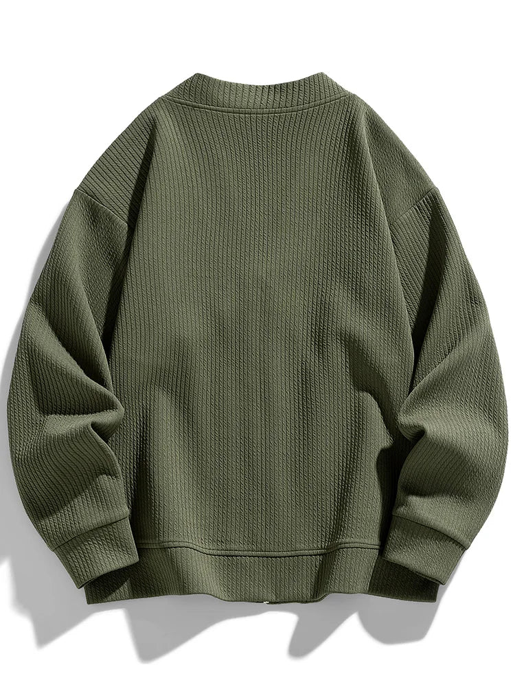 Zip-Up Cardigan Jacket | Relaxed Fit | Versatile and Comfortable