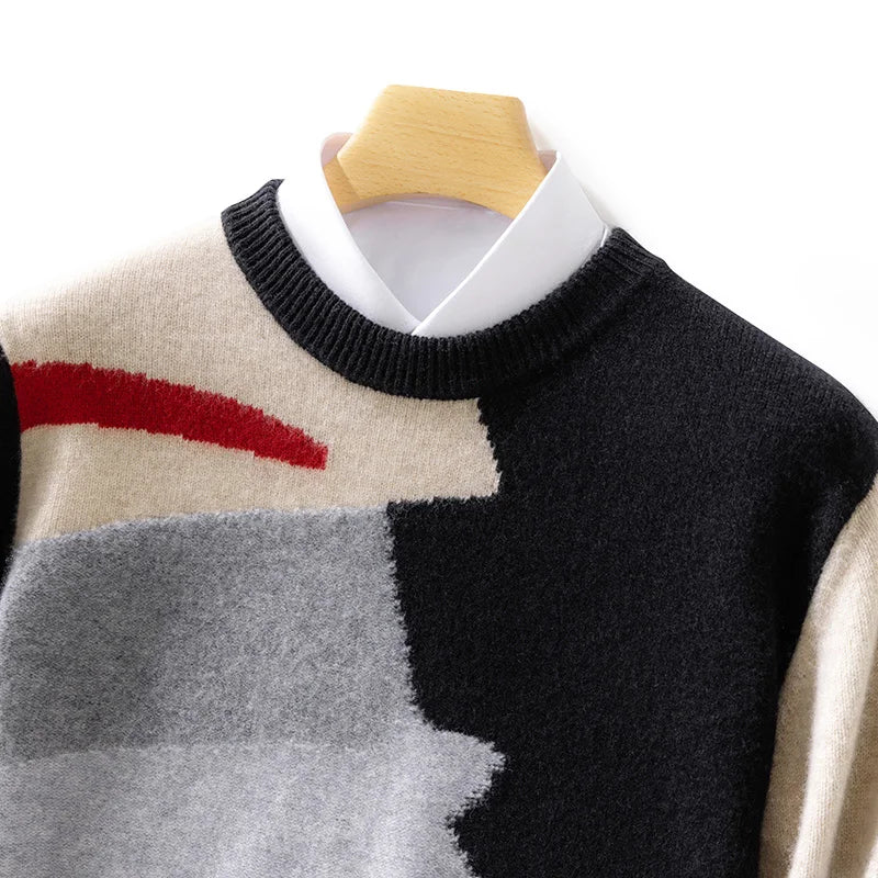Abstract Knit Sweater | Bold Design | Warm & Stylish