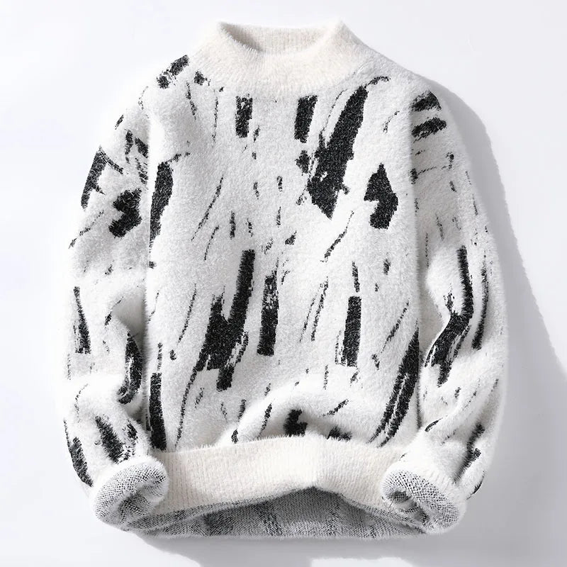 Abstract Knit Sweater | Soft and Stylish | Relaxed Fit
