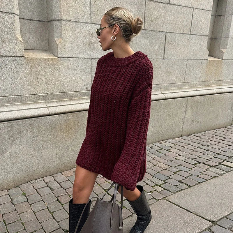 Oversized Knit Sweater Dress | Cozy & Stylish | Winter Essential
