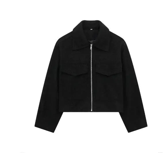 Cropped Wool-Blend Jacket | Tailored Fit | Stylish and Warm