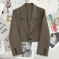 Cropped Blazer | Single-Button Design | Tailored and Sophisticated