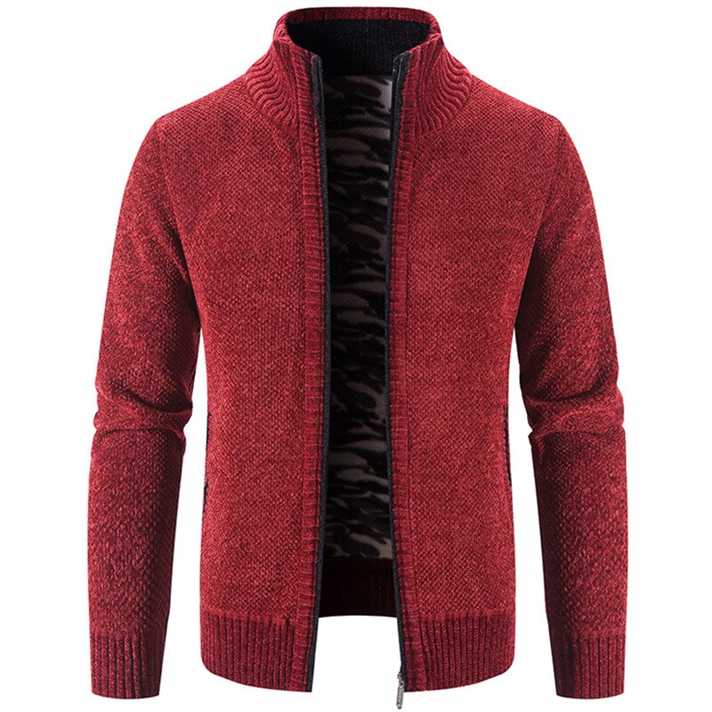 Fleece-Lined Zip-Up Cardigan | Cotton Blend | Warm and Stylish