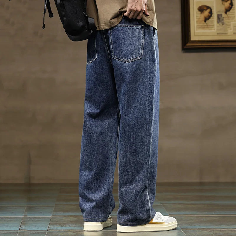 Wide-Leg Denim Pants | Cotton Denim | Relaxed Fit