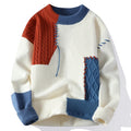 Patchwork Knit Sweater | Color-Block Design | Warm and Stylish