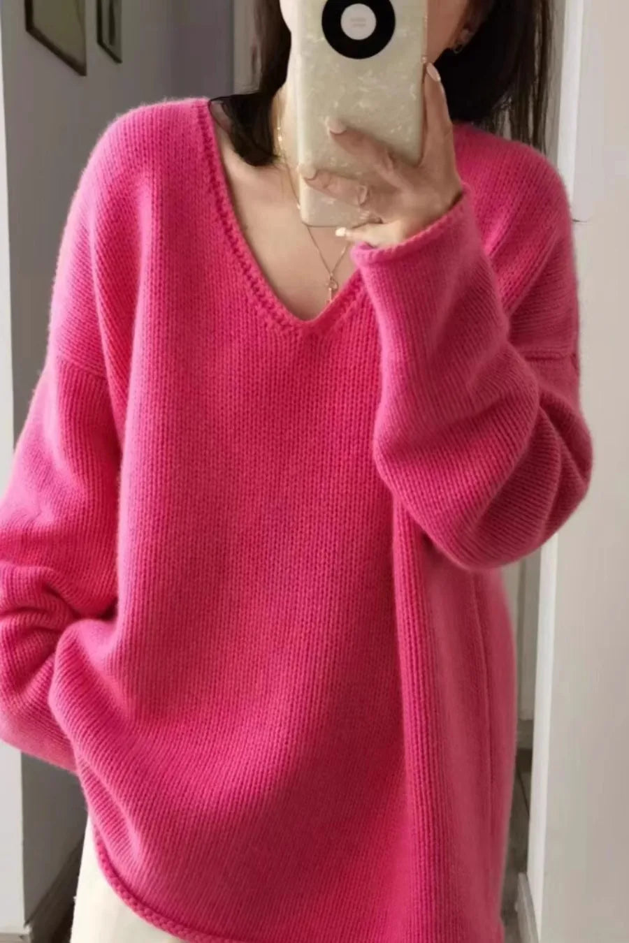 Oversized V-Neck Sweater | Ultra-Soft Knit | Cozy and Stylish