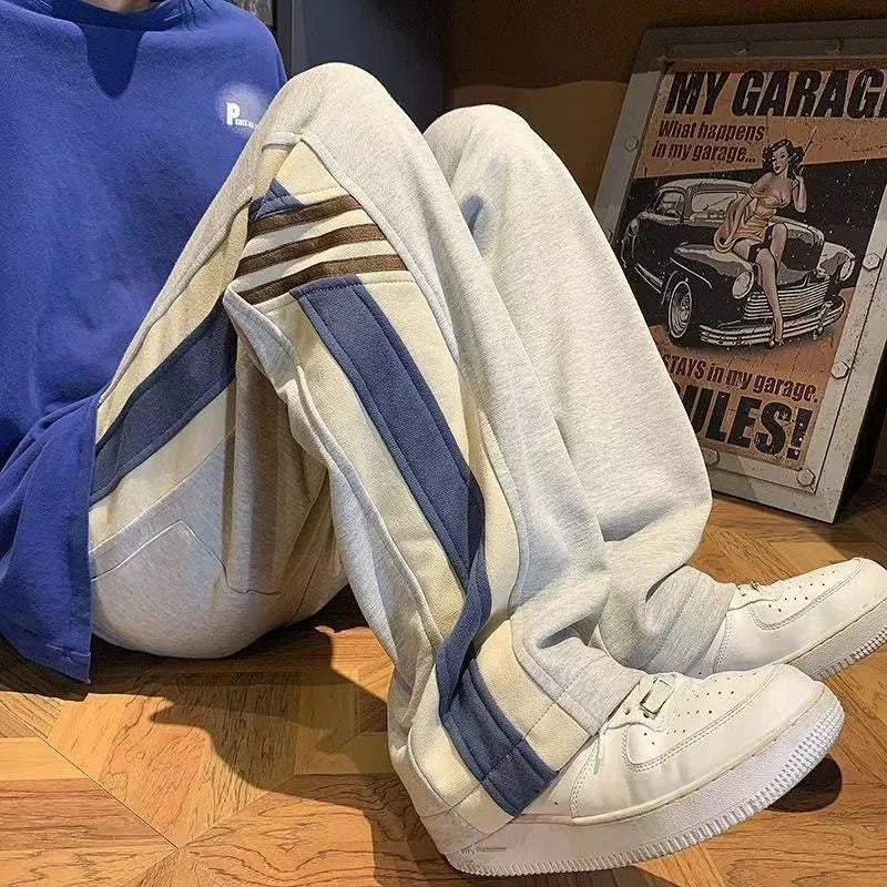 Colour-Block Striped Pants | Relaxed Fit | Bold Streetwear