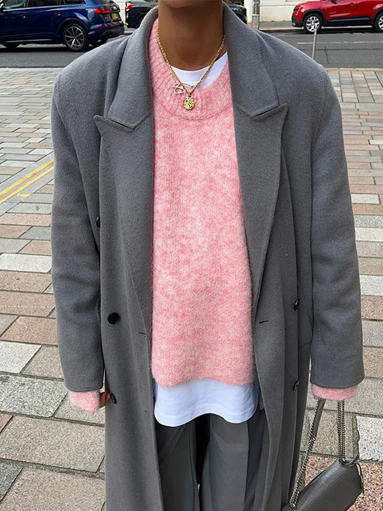 Oversized Pink Knit Sweater | Cozy Fit | Casual Chic