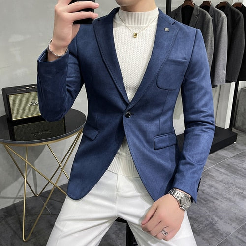Velvet Blazer | Slim Fit | Luxurious Texture