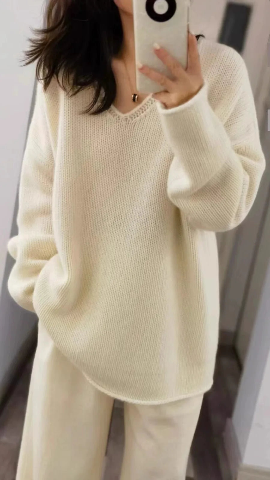 Oversized V-Neck Sweater | Ultra-Soft Knit | Cozy and Stylish