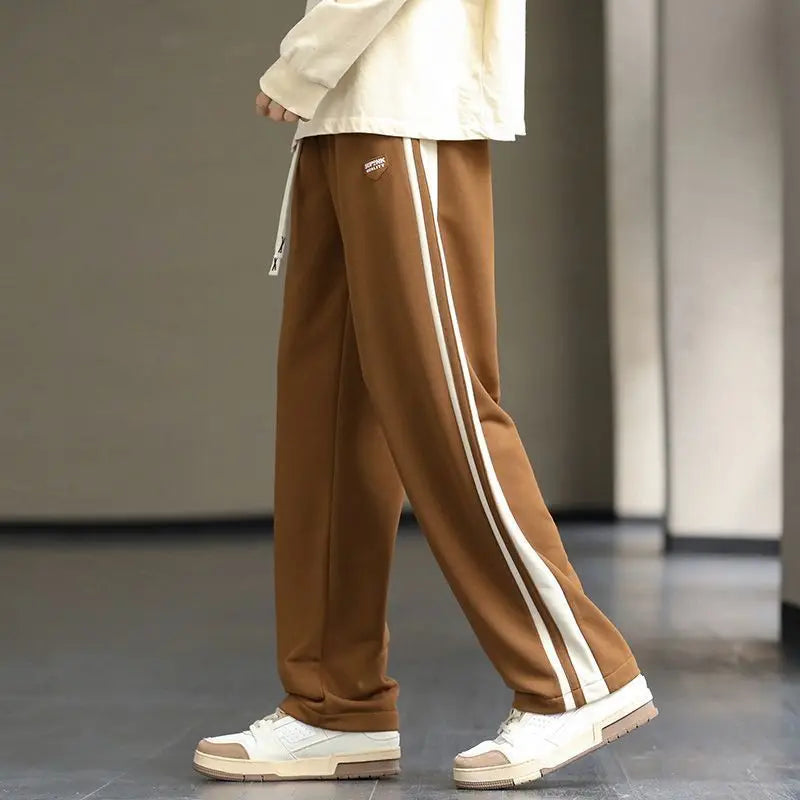 Loose-Fit Striped Track Pants | Polyester | Casual and Stylish
