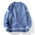 Toggle-Closure Cardigan | Striped Accents | Casual Comfort
