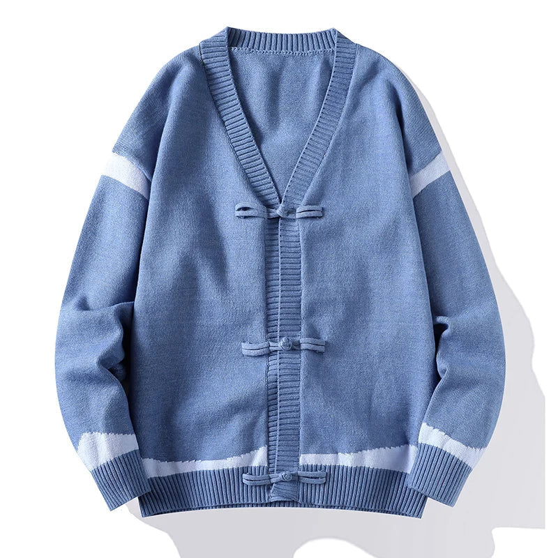 Toggle-Closure Cardigan | Striped Accents | Casual Comfort