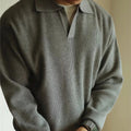 Collared Pullover Sweater | Cotton Blend | Minimalist and Sophisticated