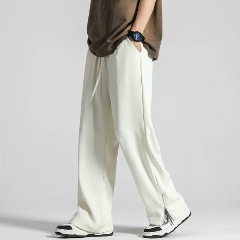 Wide-Leg Lounge Pants | Soft Polyester | Relaxed Fit