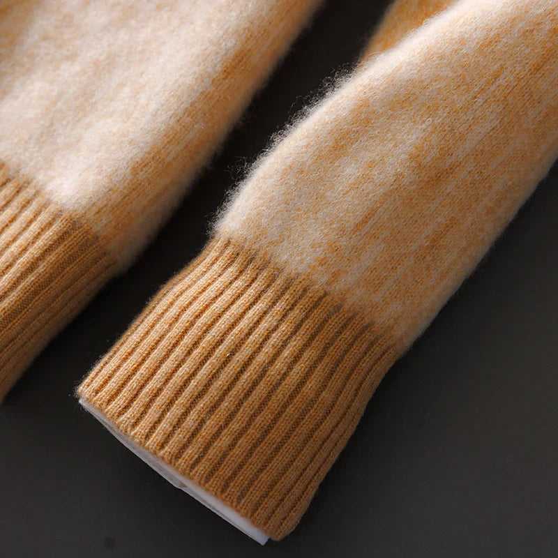 Gradient Sweater | Mock Collar | Soft and Warm