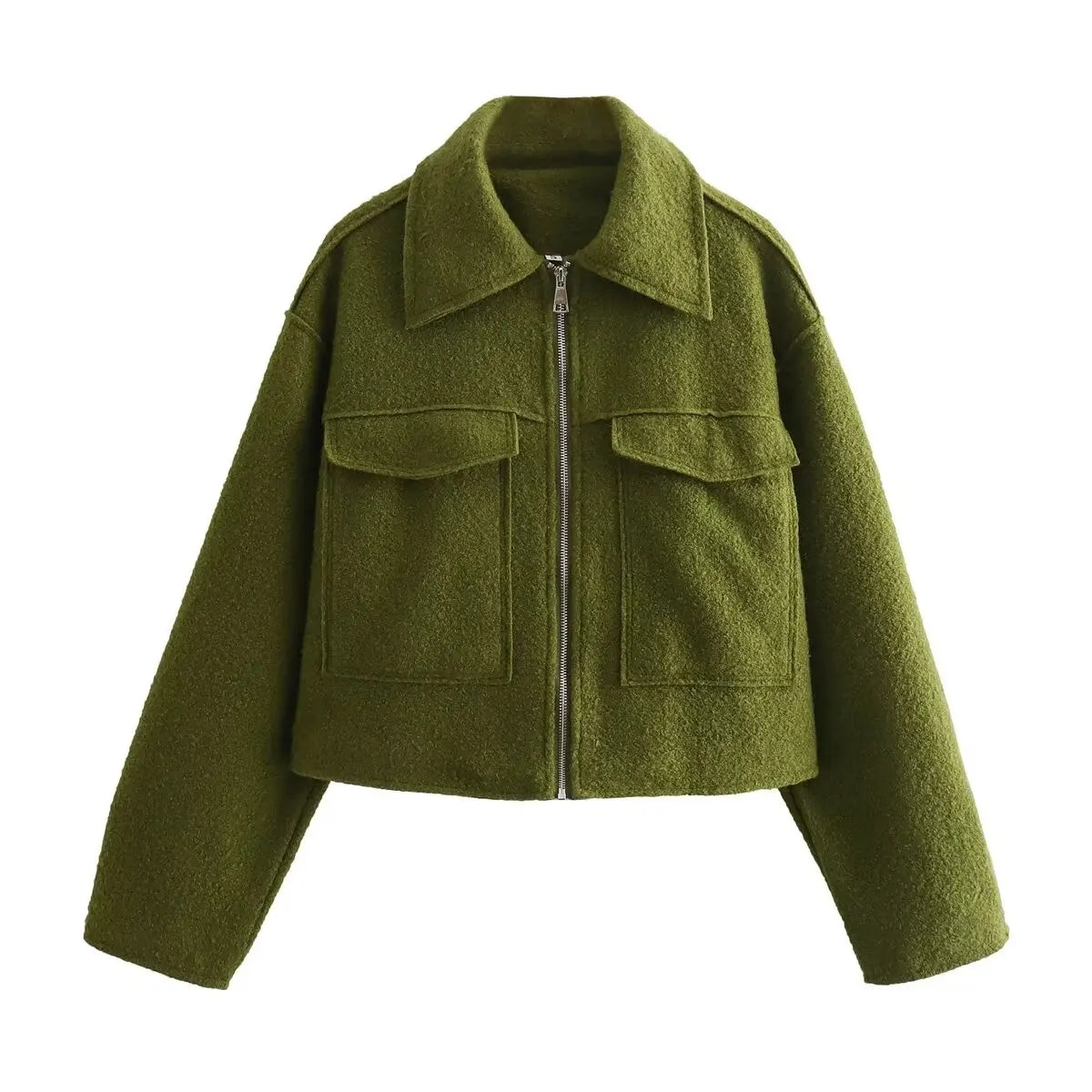 Cropped Wool-Blend Jacket | Tailored Fit | Stylish and Warm