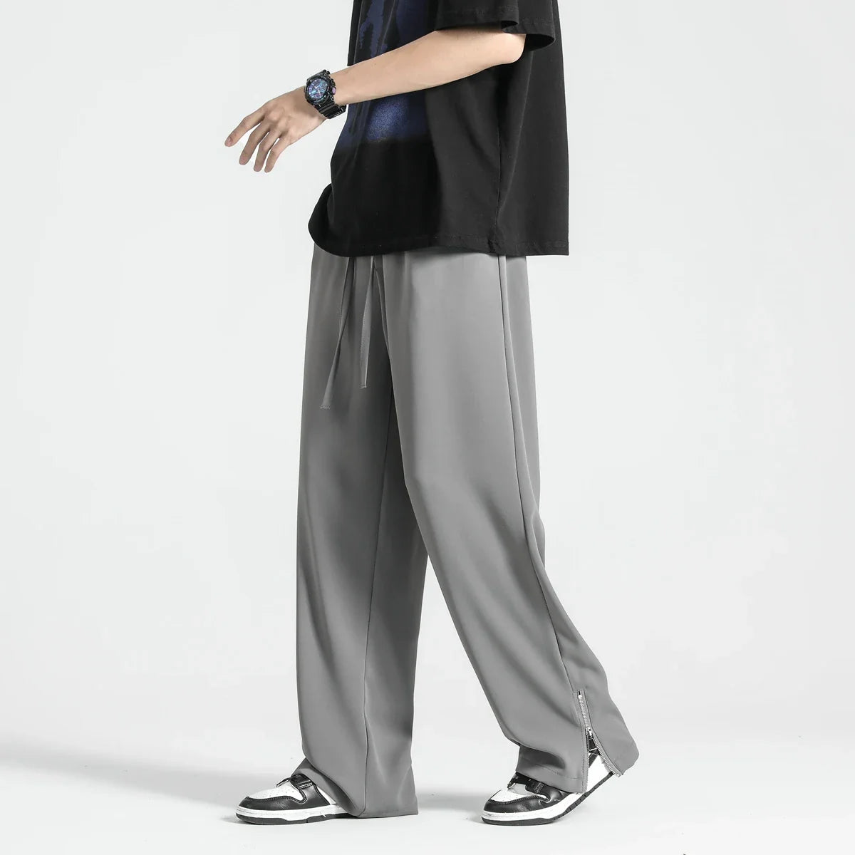 Wide-Leg Lounge Pants | Soft Polyester | Relaxed Fit