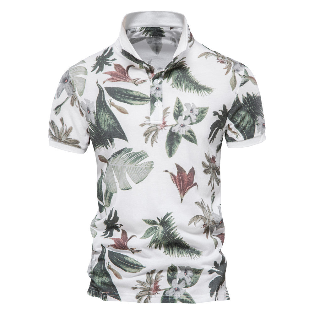 Men's Tropical Floral Polo Shirt | Casual & Stylish | Summer Essential