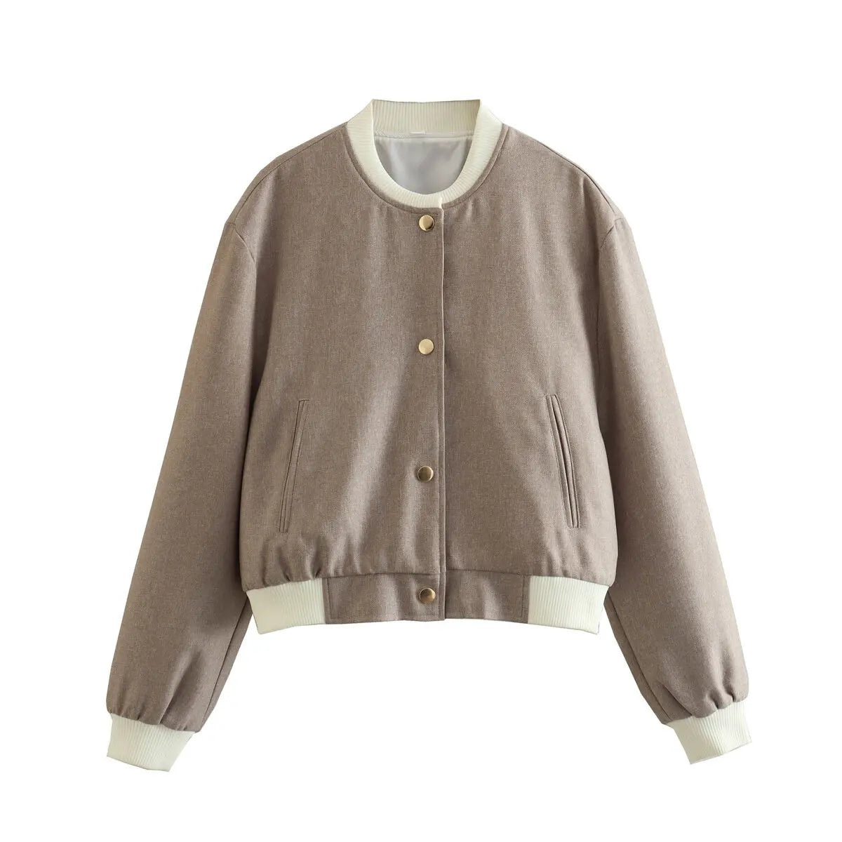Cropped Bomber Jacket | Faux Suede | Retro Varsity Style