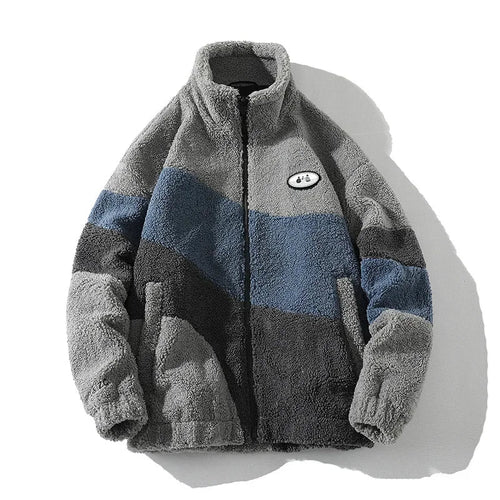 Colour-Blocked Sherpa Jacket | Warm Fleece | Casual Streetwear