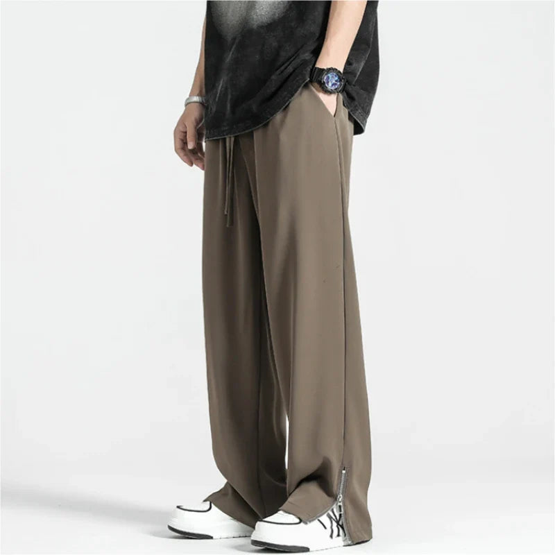 Wide-Leg Lounge Pants | Soft Polyester | Relaxed Fit