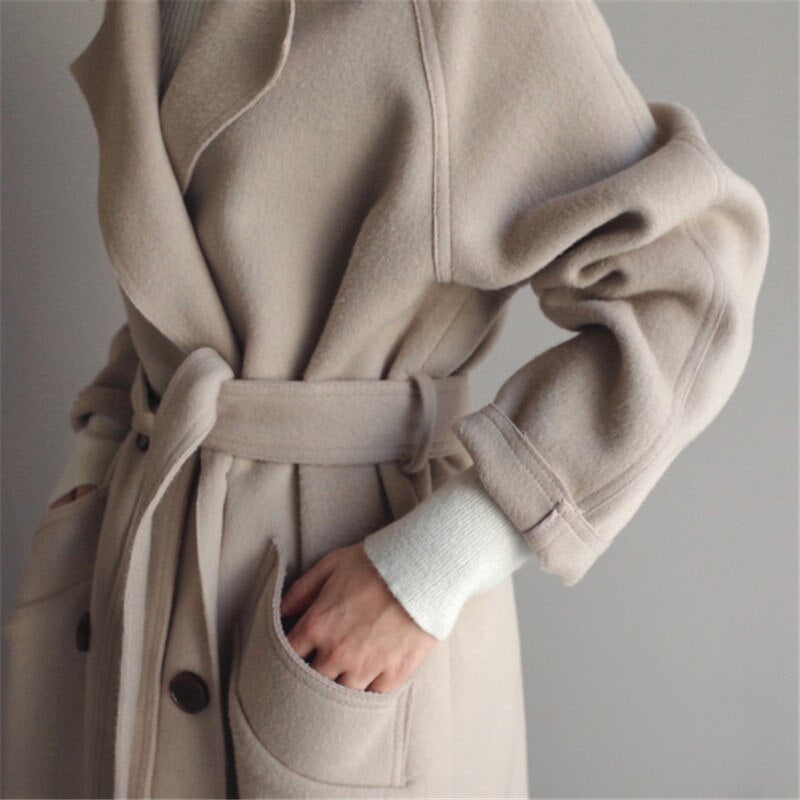 Long Coat | Double-Breasted & Belted | Timeless Outerwear