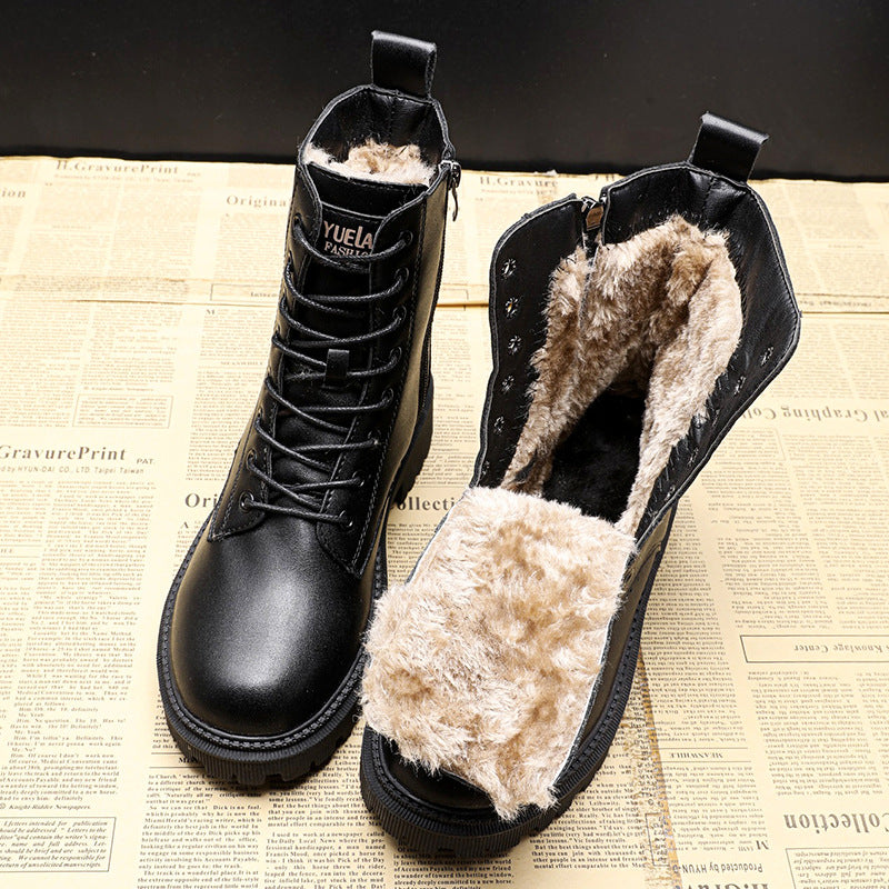 Warm Black Boots | Faux Fur Lining | Winter Wear