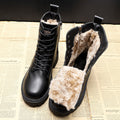 Warm Black Boots | Faux Fur Lining | Winter Wear