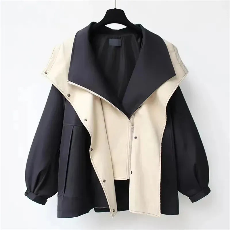 Two-Tone A-Line Jacket | Adjustable Fit | Lightweight & Stylish