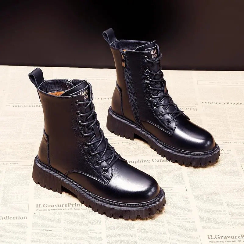 Warm Black Boots | Faux Fur Lining | Winter Wear