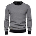 Two-Tone Crewneck Sweater | Classic and Modern | Cotton Blend