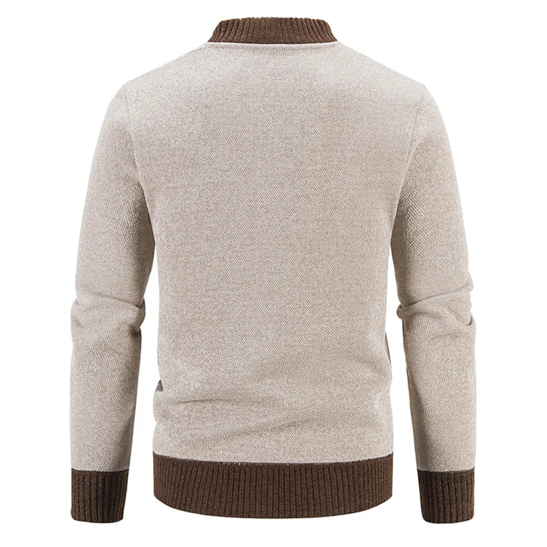 Knitted Bomber Jacket | Ribbed Details | Embroidered Chest