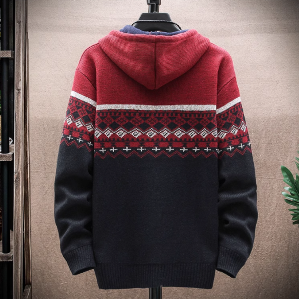 Hooded Zipper Jacket for Men | Printed Design, Comfortable Fit | Casual and Everyday Wear