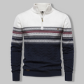 Nordic Half-Zip Sweater | Cotton Blend | Warm and Stylish