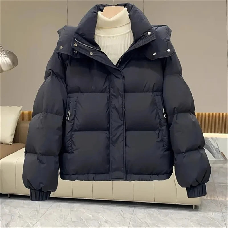 Women's Puffer Jacket | Detachable Hood | Winter Essential