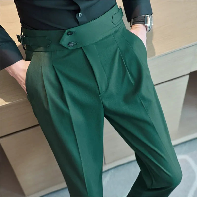 High-Waist Pleated Trousers | Tailored Fit | Timeless Elegance
