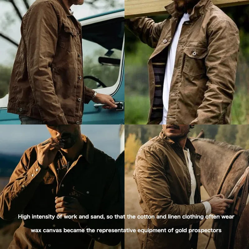 Waxed Canvas Jacket | Water-Repellent | Durable Outdoor Style