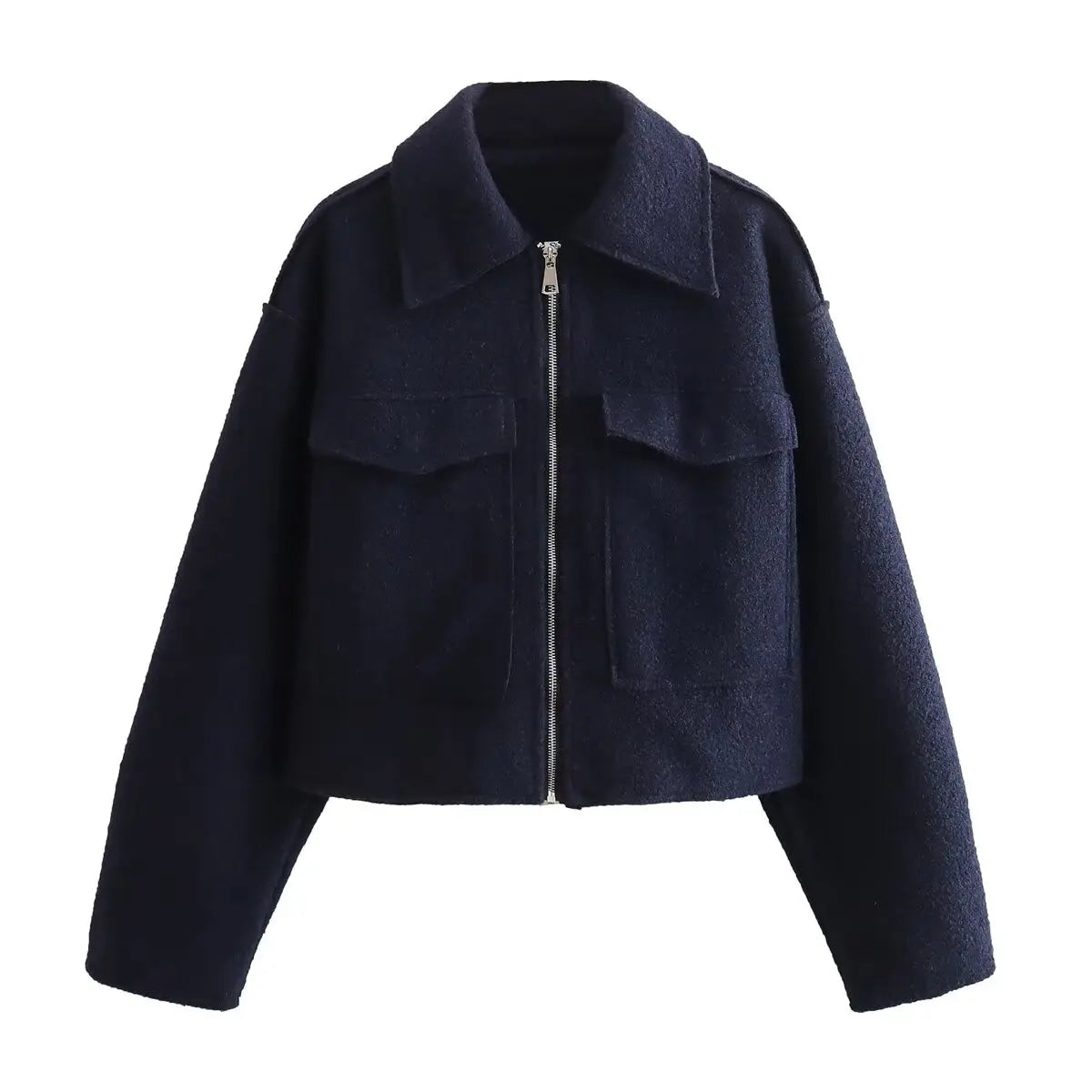 Cropped Wool-Blend Jacket | Tailored Fit | Stylish and Warm