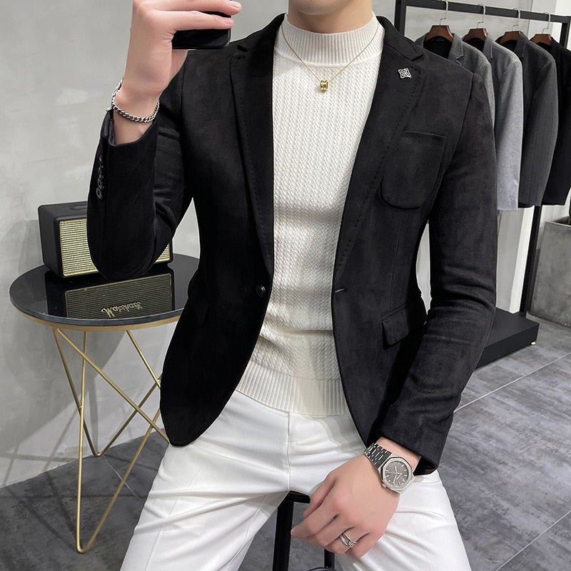 Velvet Blazer | Slim Fit | Luxurious Texture