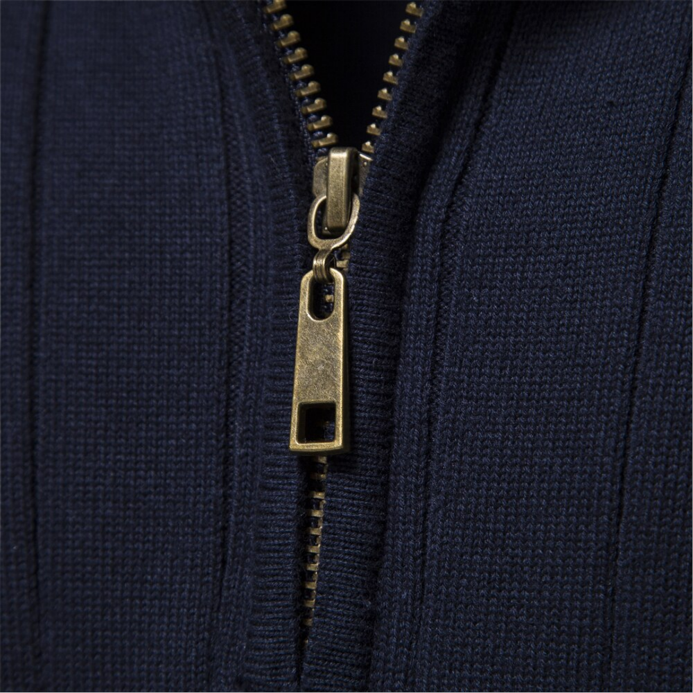 Ribbed Half-Zip Sweater | Cotton Blend | Warm and Sophisticated
