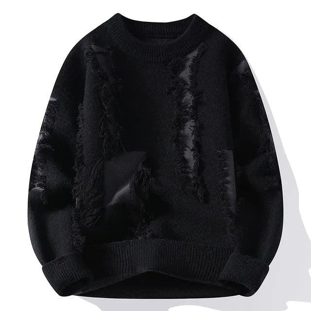 Distressed Knit Sweater | Bold Design | Edgy and Comfortable