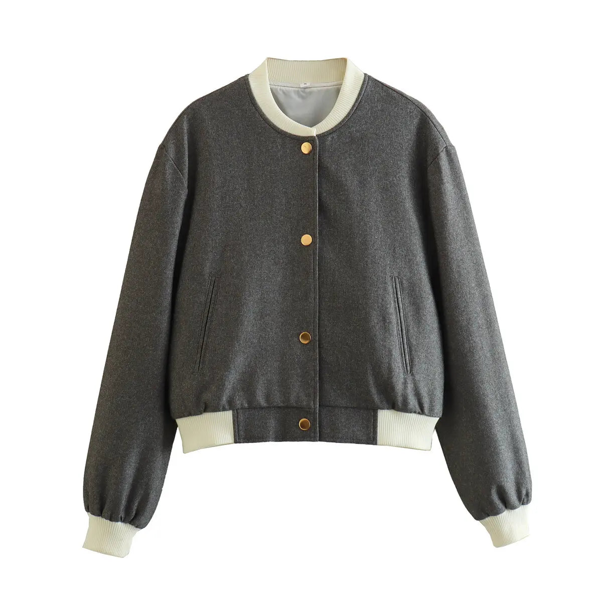 Cropped Bomber Jacket | Faux Suede | Retro Varsity Style