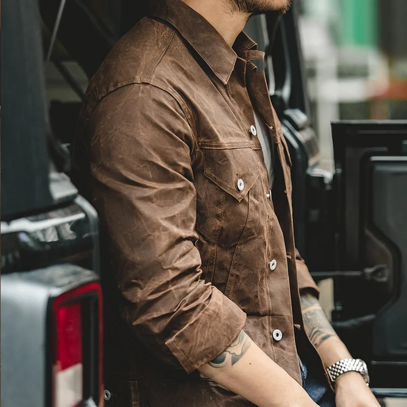 Waxed Canvas Jacket | Water-Repellent | Durable Outdoor Style