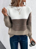 Color-Block Pastel Sweater | Relaxed Fit | Soft and Chic