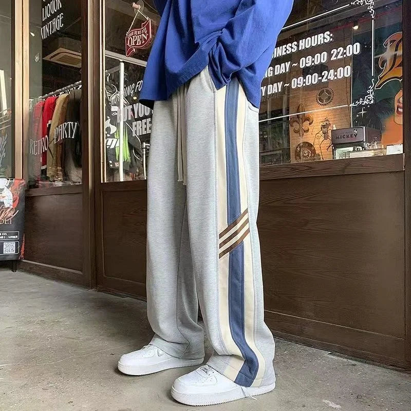 Colour-Block Striped Pants | Relaxed Fit | Bold Streetwear
