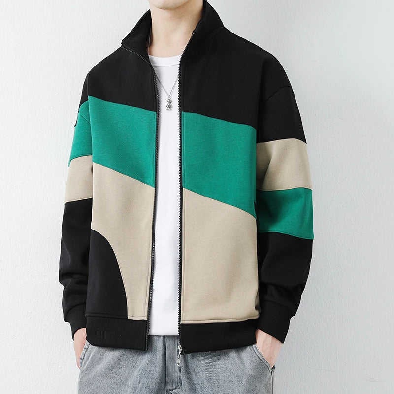 Color-Block Jacket | Geometric Design | Lightweight and Trendy
