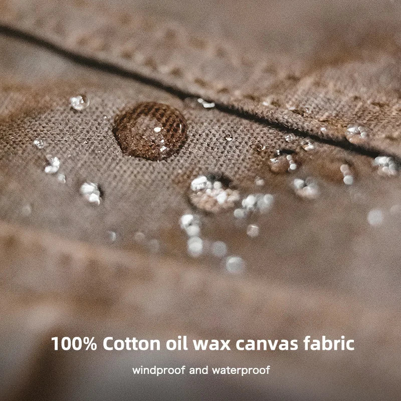 Waxed Canvas Jacket | Water-Repellent | Durable Outdoor Style