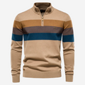 Striped Quarter-Zip Sweater | Stylish and Warm | Classic Design